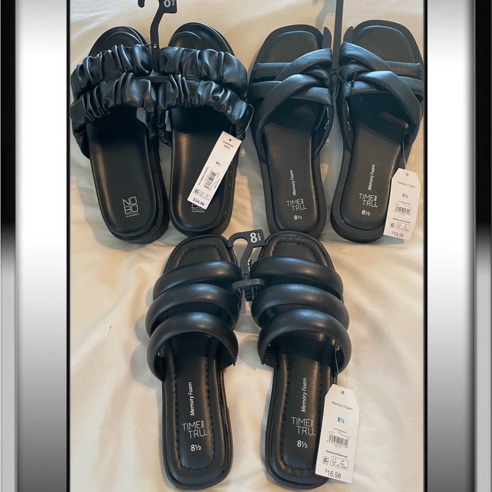 3 Pair Sandals 8.5
